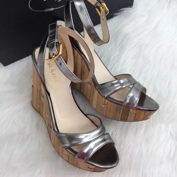 Prada Calzature Donna Wedge Sandal - Picture 4 of 7